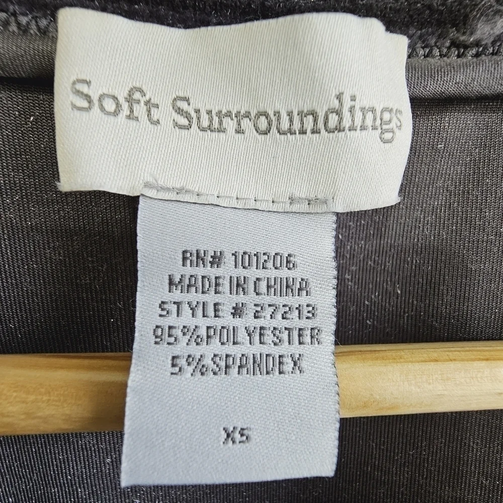 Soft Surroundings velvet pocket round neck long sleeve tunic size xs - Picture 8 of 8